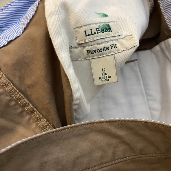 lot of (2) L.L. Bean Favorite Fit pants (Dark Sable) & Khaki 6R NWT women's - Picture 7 of 10